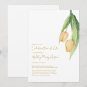 Tulp viering van het leven rouwkaart kaart (Voorkant / Achterkant)