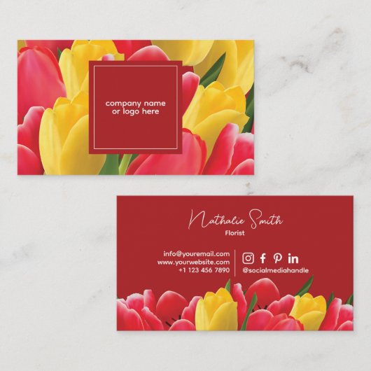 Tulp Visitekaartje (Voorkant / Achterkant)