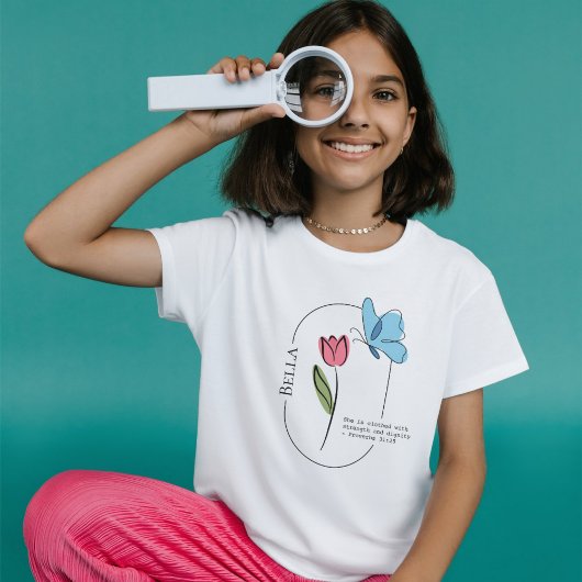 Tulp & vlinder T-shirt