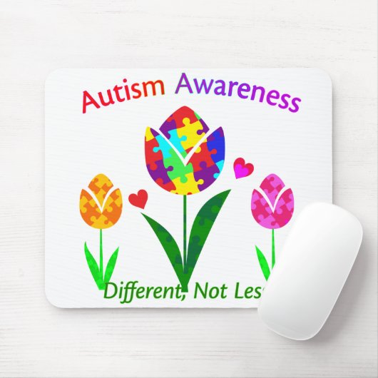 Tulp voor Autisme Bewustzijn Muismat (Met muis)