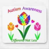 Tulp voor Autisme Bewustzijn Muismat (Voorkant)