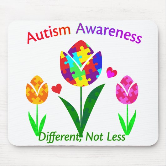 Tulp voor Autisme Bewustzijn Muismat (Voorkant)