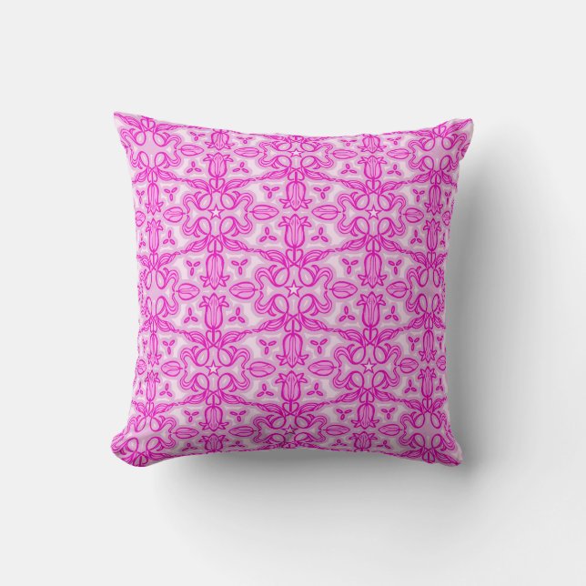 Tulp vouw paars roze kussen (Voorkant)