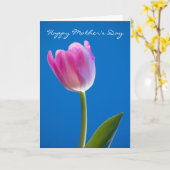 Tulp, vrolijke Moederdag Kaart (Gele Bloem)