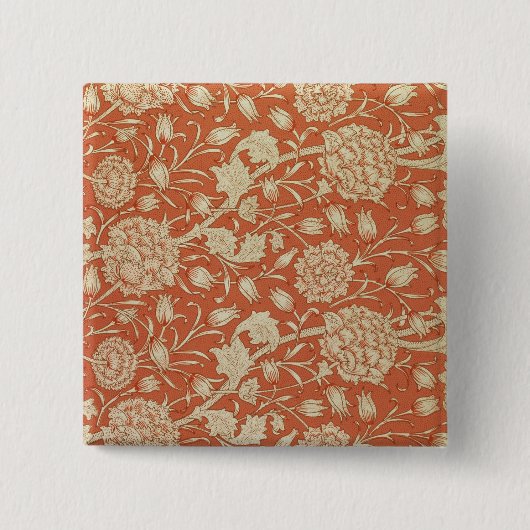 Tulp wallpapier, 1875 vierkante button 5,1 cm (Voorkant)
