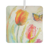 Tulp Waterverf, bloem, auto, zoetstof Luchtverfrisser (Achterkant)