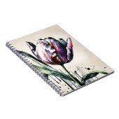 Tulp - Waterverf bloemen Notitieboek (Rechterzijde)