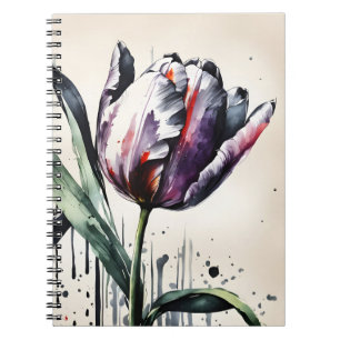 Tulp - Waterverf bloemen Notitieboek