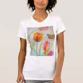 Tulp Waterverf bloemen Womens T Shirt (Voorkant)