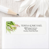 Tulp, waterverf, bruiloft etiket (Insitu)