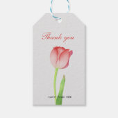 Tulp waterverf cadeau labels cadeaulabel (Voorkant)