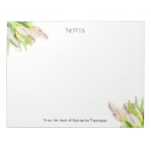 Tulp, waterverf, roze en groen, notitieblok (Voorkant)