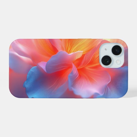 Tulp: Wavy tulp close-up met genitale beweging iPhone 15 Case (Achterkant horizontaal)