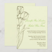 Tulp Wedding-uitvindingen Bloed Design Floral Kaart (Voorkant / Achterkant)