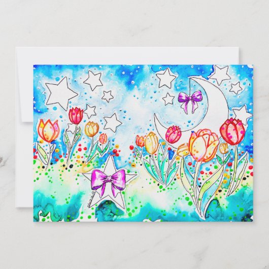 Tulp Wenskaart Kaart (Voorkant)