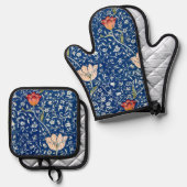 Tulp, William Morris Ovenwant & Pannenlap Set (Voorkant / Achterkant)