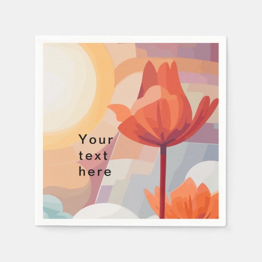 Tulp Zon Servet (Voorkant)