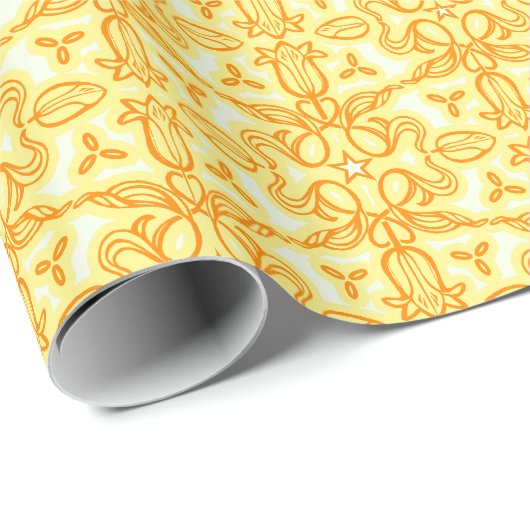 Tulpbloem vegeel cadeaupapier (Rol Hoek)