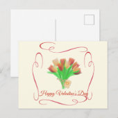 Tulpbloemen op de Dag van de Fijne Valentijn Briefkaart (Voorkant / Achterkant)
