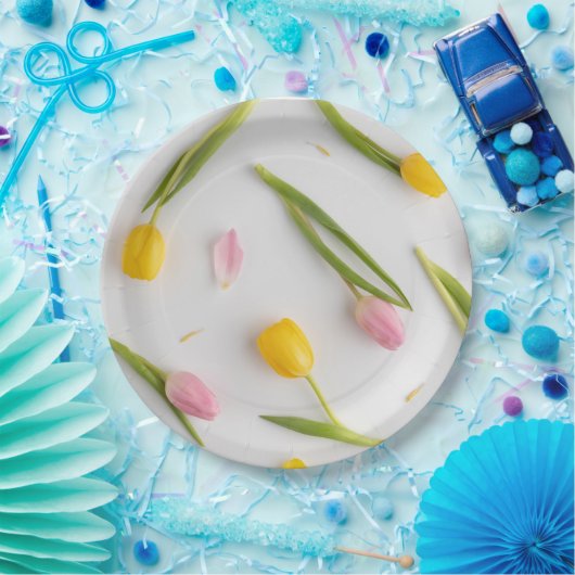 Tulpbloemen Papieren Bordje (Feest)