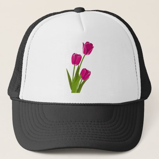 Tulpbloemen Trucker Pet (Voorkant)