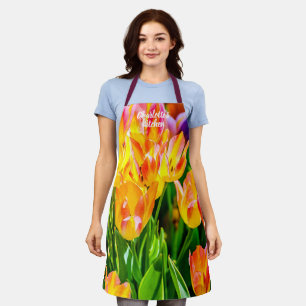 Tulpbloemen voor geluid schort