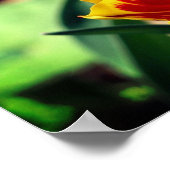 Tulpbloemen voor rood en geel branden poster (Hoek)