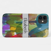 Tulpbloemen, Waterverf bloemen, Jouw naam Case-Mate iPhone Case (Achterkant (horizontaal))