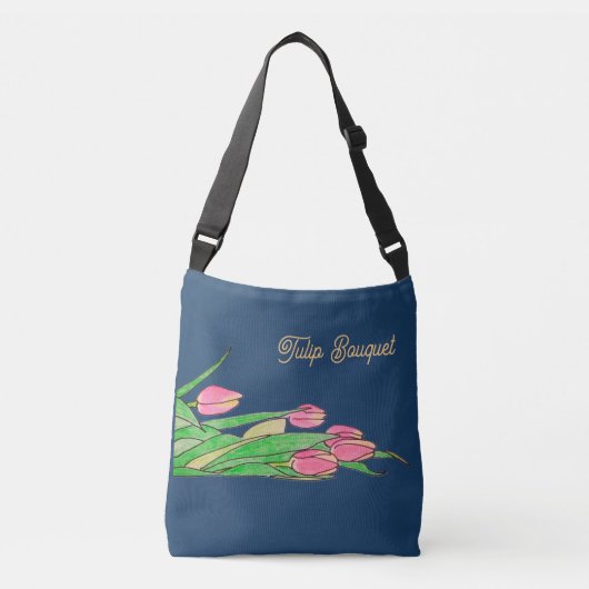 Tulpboeket Liggend Crossbody Tas (Voorkant)