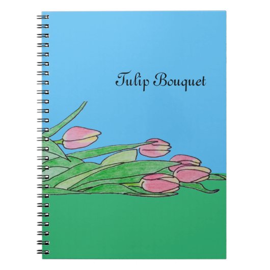 Tulpboeket Liggend  Notitieboek (Voorkant)