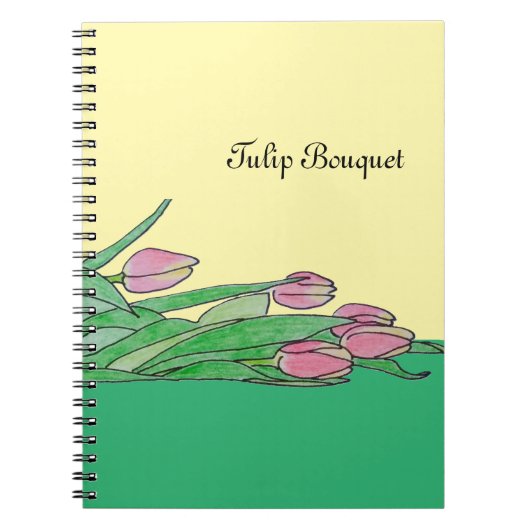 Tulpboeket Liggend  Notitieboek (Voorkant)