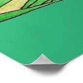 Tulpboeket Liggend op Gras Poster (Hoek)