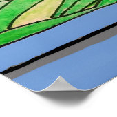 Tulpboeket op een tafel poster (Hoek)