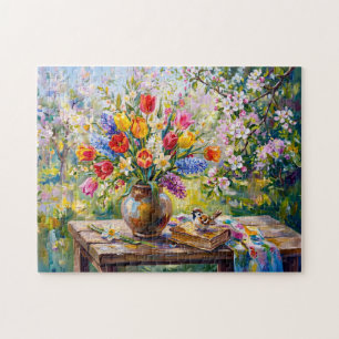 Tulpboeket Schilderachtig Stilleven Legpuzzel