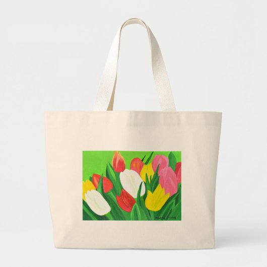 Tulpen2 Grote Tote Bag (Voorkant)