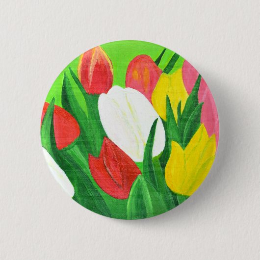 Tulpen2 Ronde Button 5,7 Cm (Voorkant)