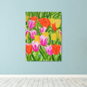 Tulpen 2 canvas kunst (Insitu (Houten vloer))