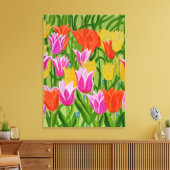 Tulpen 2 canvas kunst (Insitu (Woonkamer))