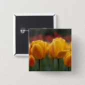 Tulpen 2 vierkante button 5,1 cm (Voorkant /achterkant)