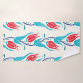 Tulpen achtergrond. Traditioneel turks motief Badhanddoek (Badhanddoek)