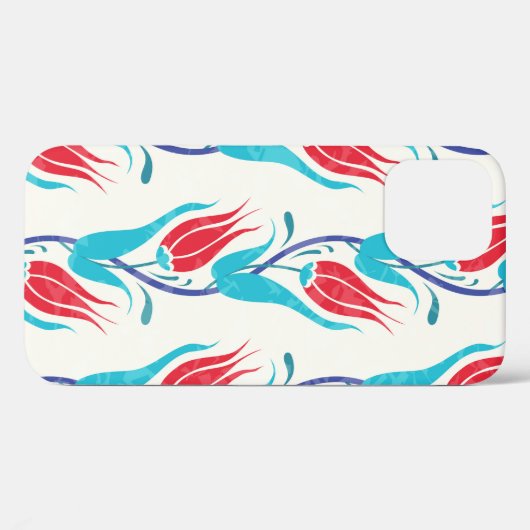 Tulpen achtergrond. Traditioneel turks motief Case-Mate iPhone Case (Achterkant (horizontaal))