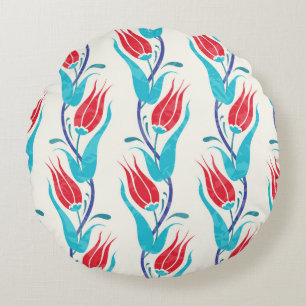 Tulpen achtergrond. Traditioneel turks motief. naa Rond Kussen