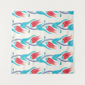 Tulpen achtergrond. Traditioneel turks motief Wandkleed (Voorkant (horizontaal))