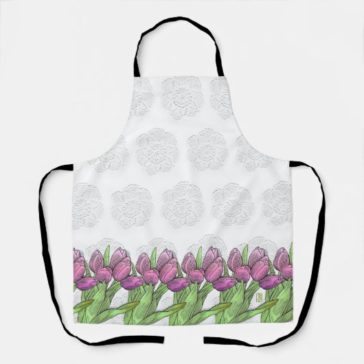 Tulpen All-Over Print Schort (Voorkant)