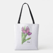 Tulpen All-Over-Print Shoulder Canvas tas (Achterkant)