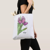 Tulpen All-Over-Print Shoulder Canvas tas (Dichtbij)