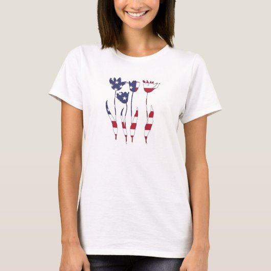 Tulpen "Amerikaanse vlag" T-shirt (Voorkant)