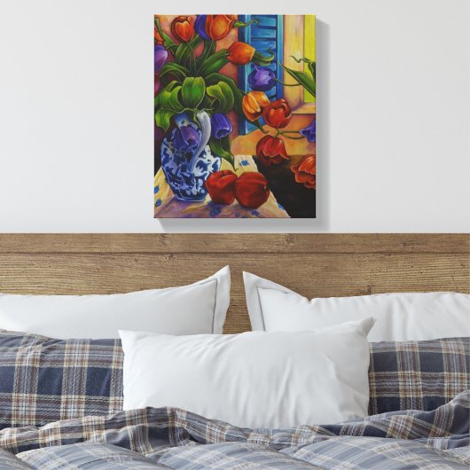 Tulpen & Appels - Canvas Print (Insitu (Slaapkamer))