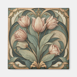 Tulpen Art Nouveau Magneet