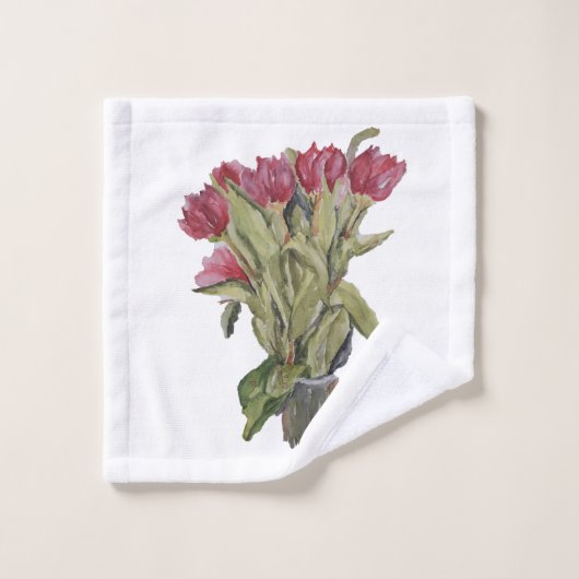 Tulpen  bad handdoek (Wasdoekje)